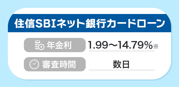住信SBIネット銀行カードローンに関して説明するオリジナル画像